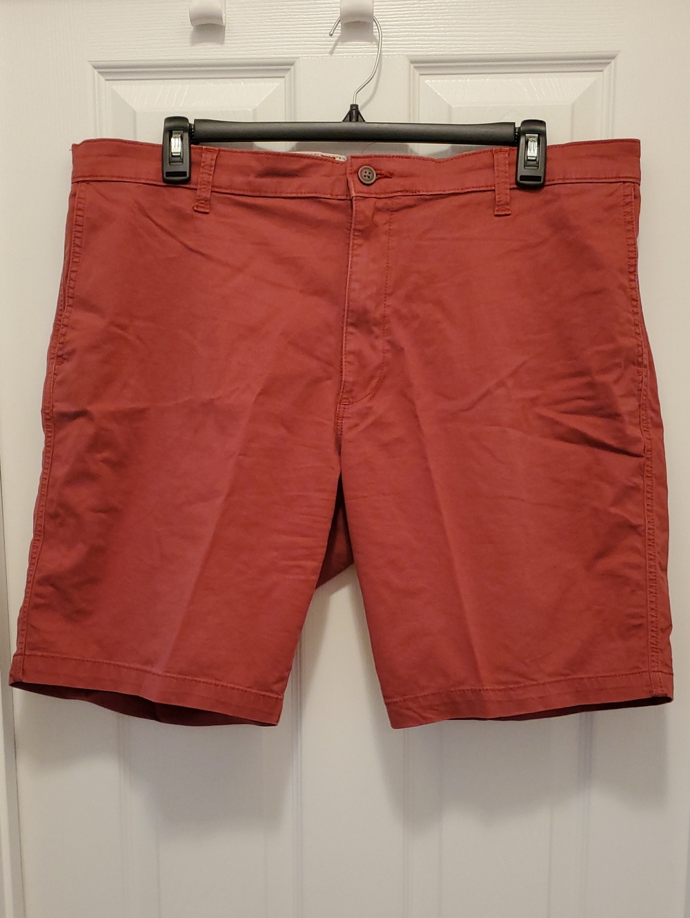 Lee Men's 🌻 Casual Cotton Shorts - Deep Red 40